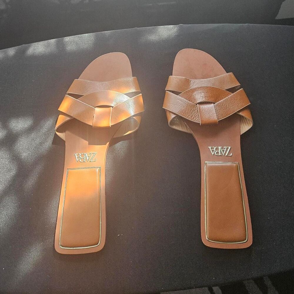 Zara Women's Brown Slides